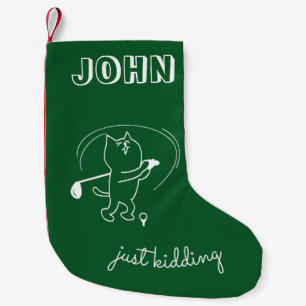 FUNNY GOLF CHRISTMAS GIFT FOR GOLFERS, NAME SMALL CHRISTMAS STOCKING