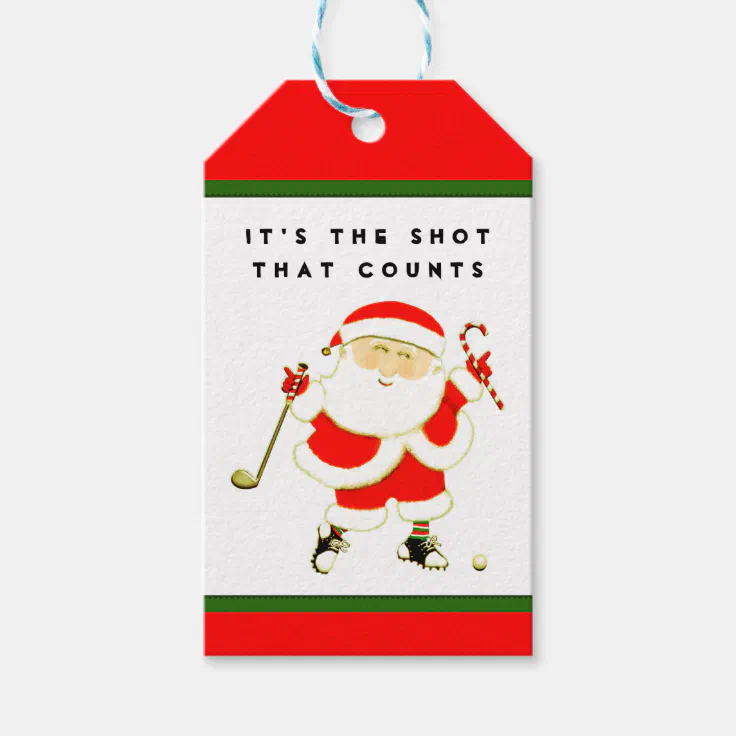 funny golf Christmas Gift Tags | Zazzle