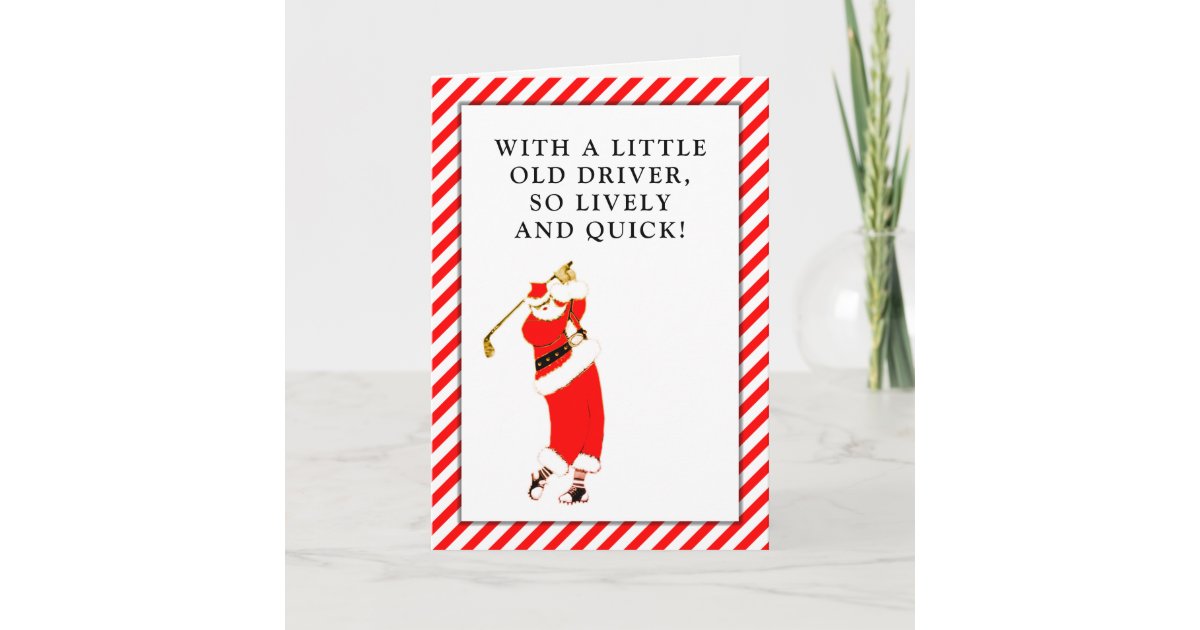 Funny Golf Christmas Holiday Card | Zazzle.com