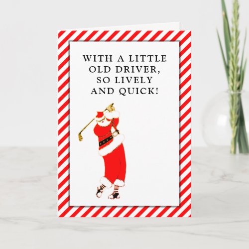 Funny Golf Christmas Holiday Card