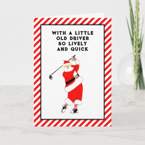 Funny Golf Christmas Holiday Card