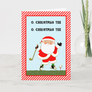 Funny Golf Christmas Holiday Card