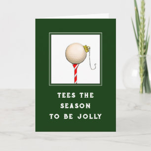 Funny Golf Christmas Holiday Card