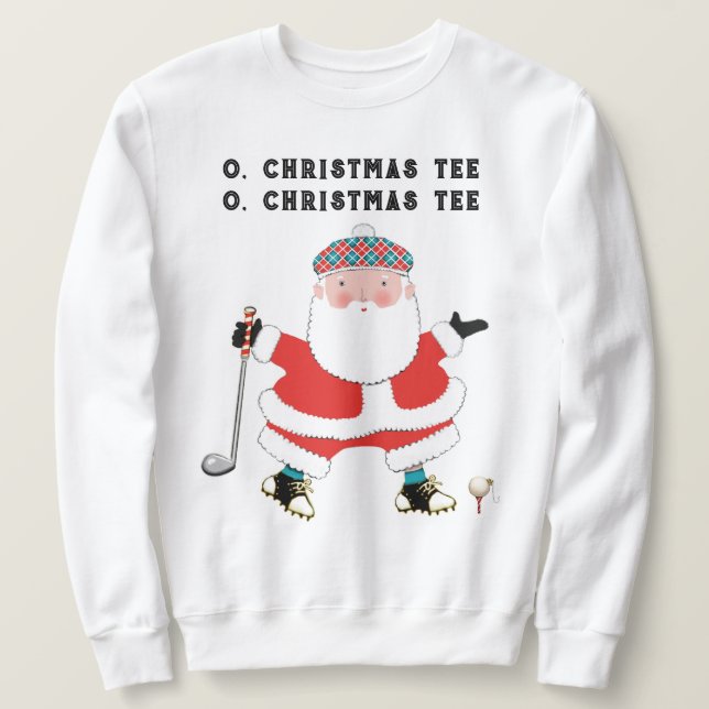 Funny Golf Christmas Holiday Sweatshirt (Design Front)
