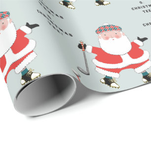 Funny Golf Christmas Wrapping Paper
