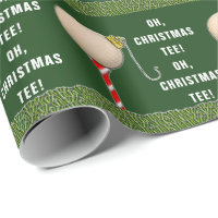 funny golf Christmas Wrapping Paper