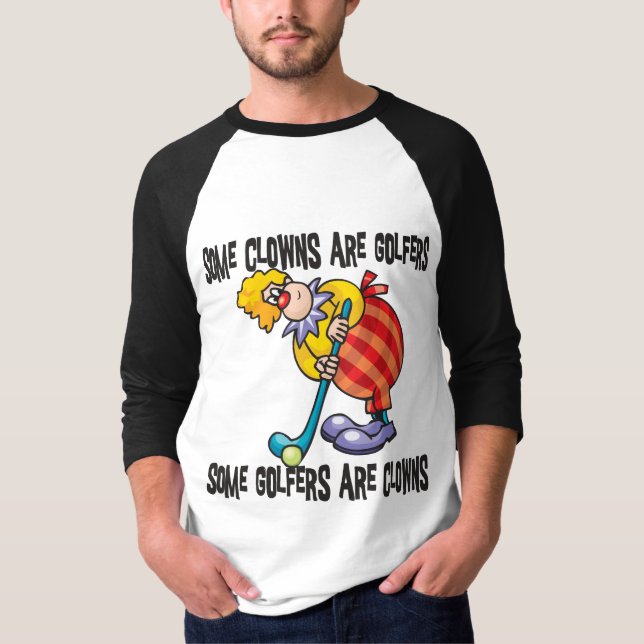 Funny Golf Clown Golfing T-Shirt (Front)