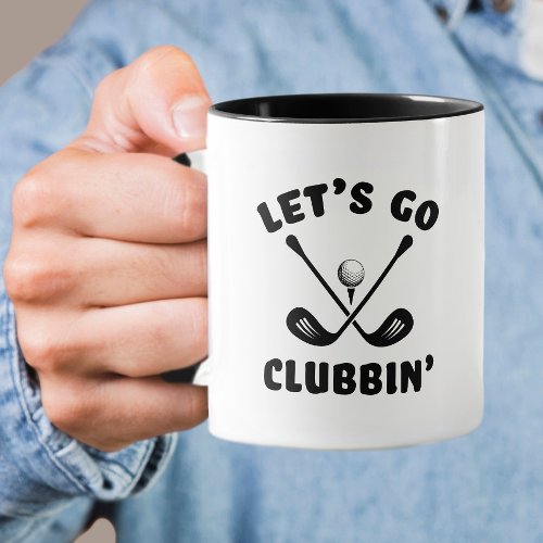 Funny Golf Club Humor Modern Golfer Sports Black Mug