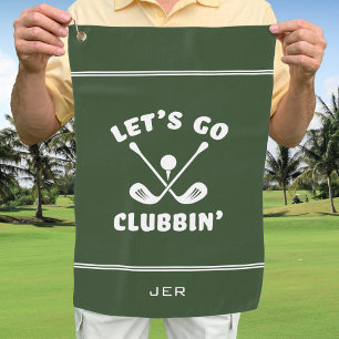 Funny Golf Club Humor Modern Golfer Sports Green Towel