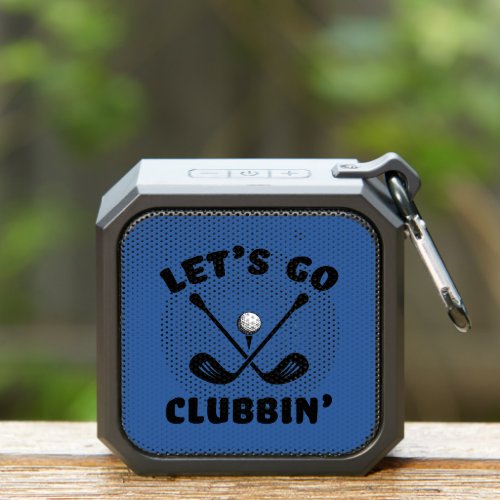 Funny Golf Clubs Sports Golfer Humor Blue Black Bluetooth Speaker