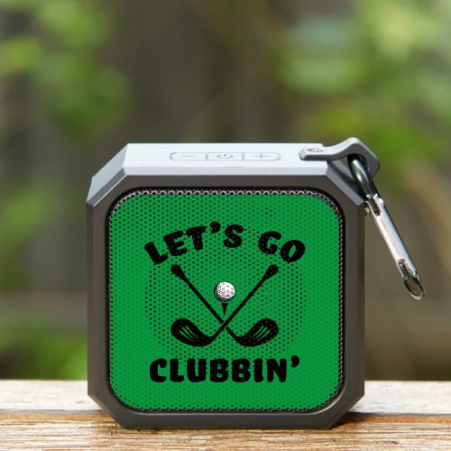 Funny Golf Clubs Sports Golfer Humor Green Black Bluetooth Speaker