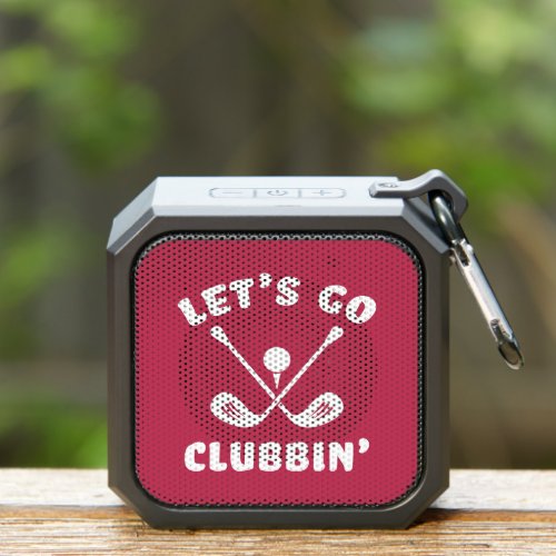 Funny Golf Clubs Sports Golfer Humor Magenta Red Bluetooth Speaker