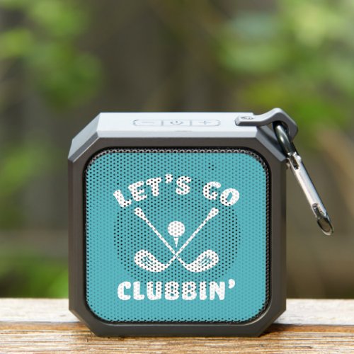 Funny Golf Clubs Sports Golfer Humor Teal Green Bluetooth Speaker