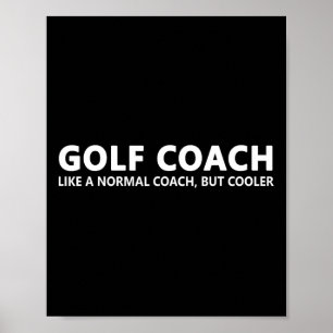 Funny Golf Coach Definition Golf Coach Poster