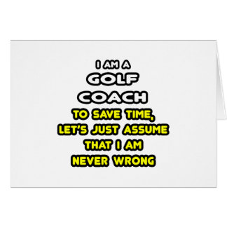 Funny Golf Coach T-Shirts and Gifts Cards