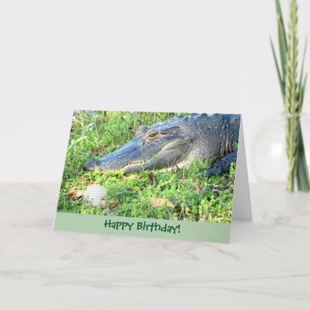 Funny Golf Custom Birthday Greeting Card