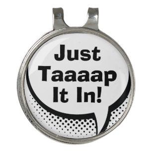 Funny Golf Dad Humor Pop Art Comic Speech HG2 Hat Clip