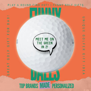 Funny Golf Dad Meet Me On The Green In 2 Comic Balls