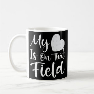 Funny Golf Dad My Heart Is On That Field Golf Mom Coffee Mug