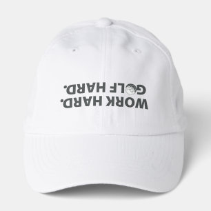 Funny Golf Dad Scramble Work Hard Golf Hard Invrtd Performance Cap