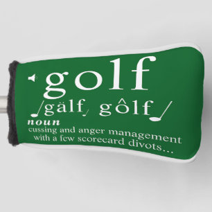 Funny Golf Definition Anger Management Humor Pun   Head Cover
