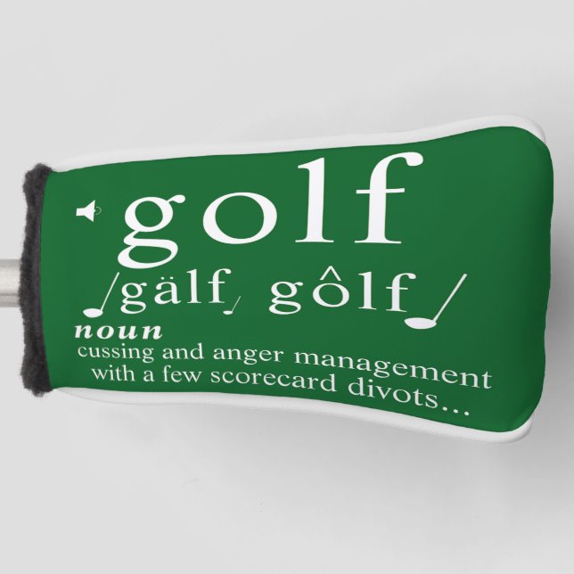 Funny Golf Definition Anger Management Humor Pun   Head Cover (Front)