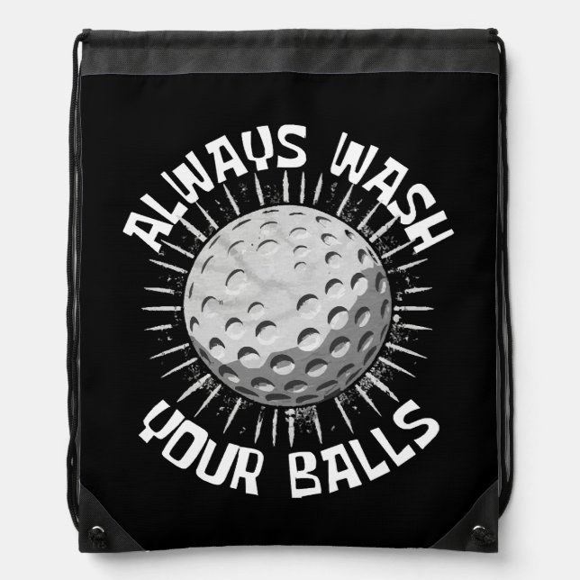 Funny-golf Drawstring Bag (Front)
