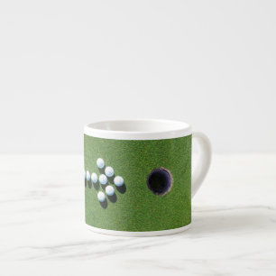 FUNNY GOLF ESPRESSO COFFEE MUG, GOLF INSTRUCTIONS CUP