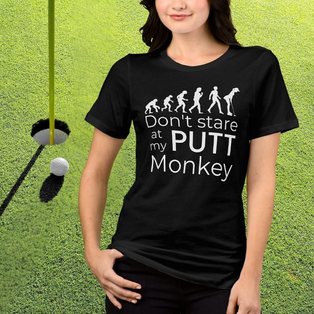 Funny Golf Evolution Don't Stare at my Putt Monkey Tri-Blend Shirt (Creator Uploaded)