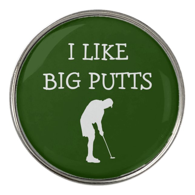 Funny Golf Fanatic Theme Golf Ball Marker (Front)