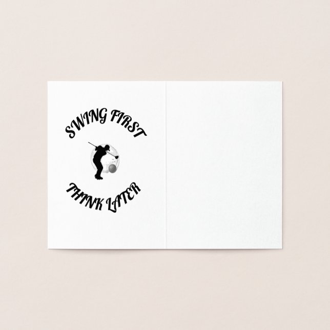 Funny Golf Foil Card (Inside)