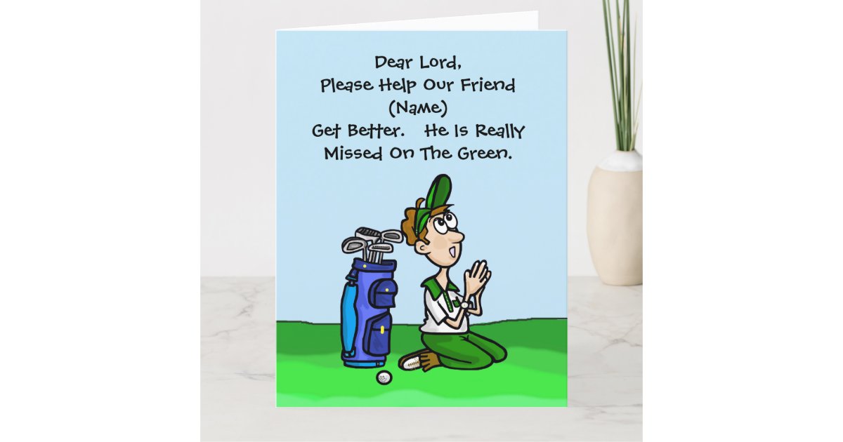 Funny Golf Get Well Card | Zazzle