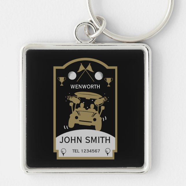 Funny Golf Gift For Beginners Keychain (Front)
