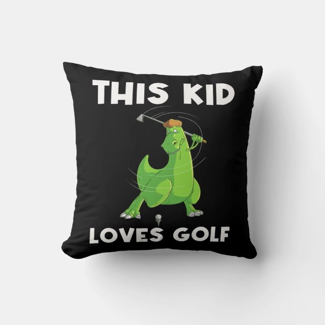 Funny Golf Gift For Kids Boys Golf Field Game Throw Pillow (Front)