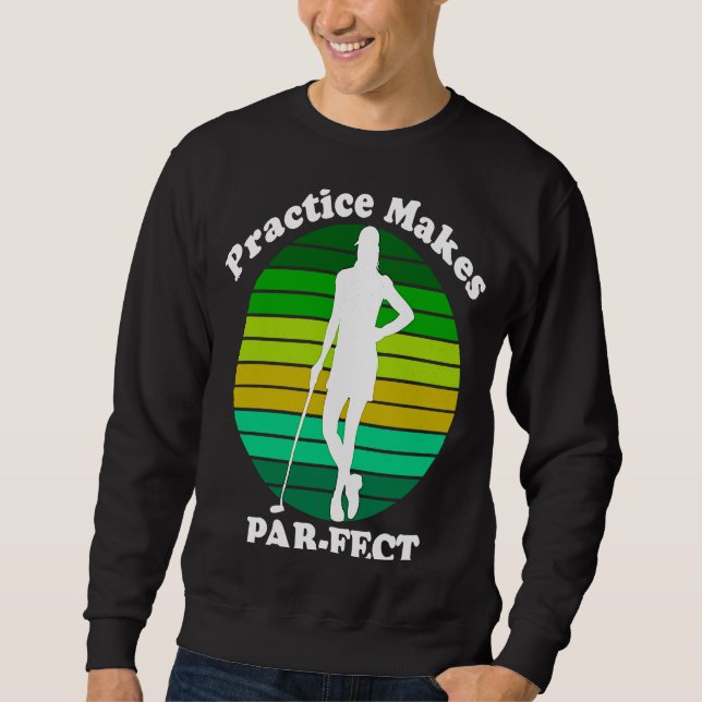 Funny Golf, Golfer, Golf Swing, Golf Lover, Female Sweatshirt (Front)