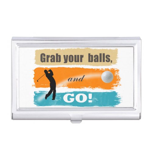 Funny Golf Grab Your Balls ID963 Business Card Case