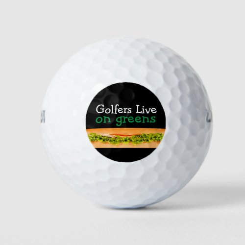 Funny Golf Green Golf Balls