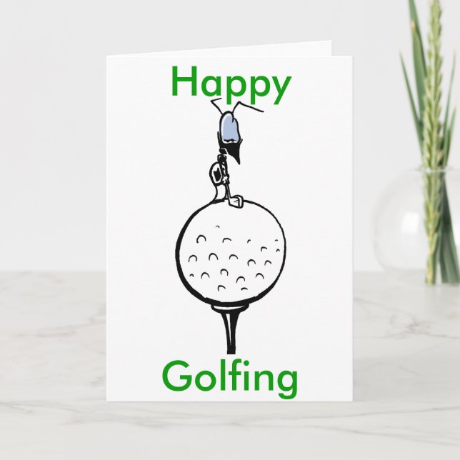 Funny Golf Greeting Card (Front)