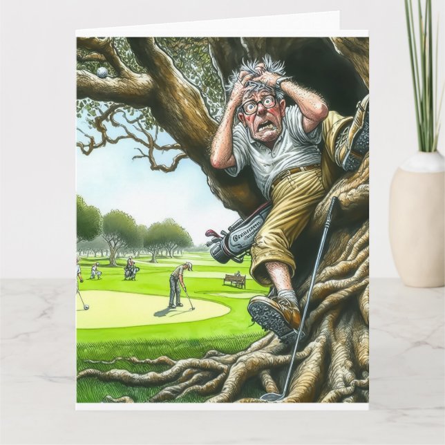 Funny Golf Greeting Card (Front)
