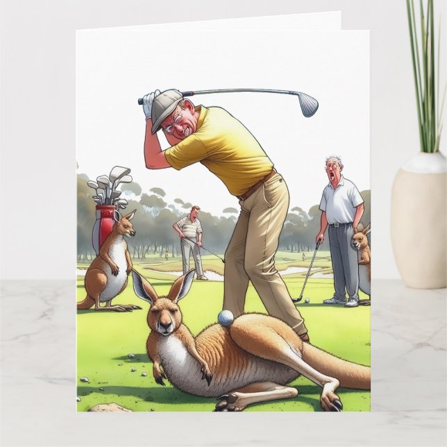 Funny Golf Greeting Card (Front)