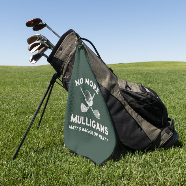 Funny Golf Groomsmen Bachelor Party Favors Towel (Green)