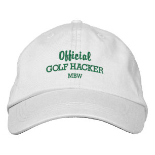 Funny Golf Hacker Custom Monogram Embroidered Baseball Cap