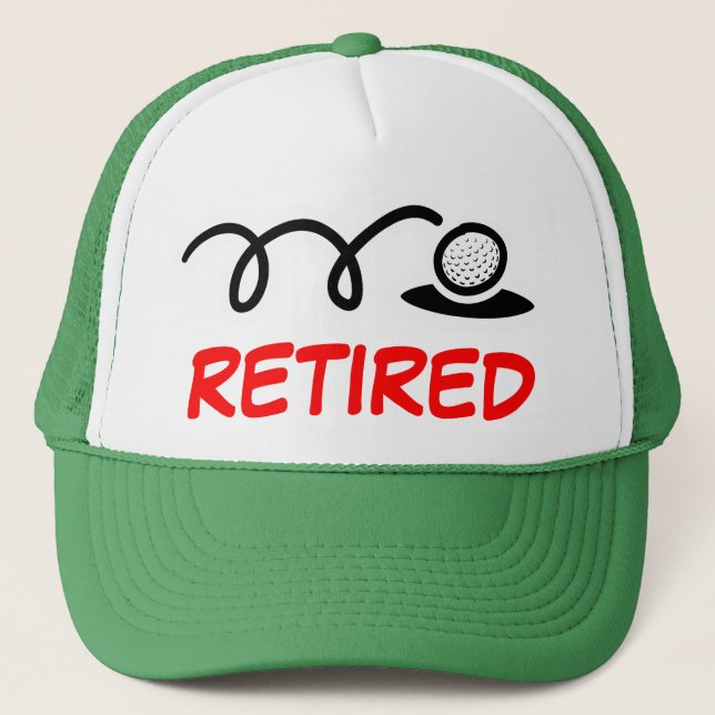 Funny golf hat for retired men (Front)
