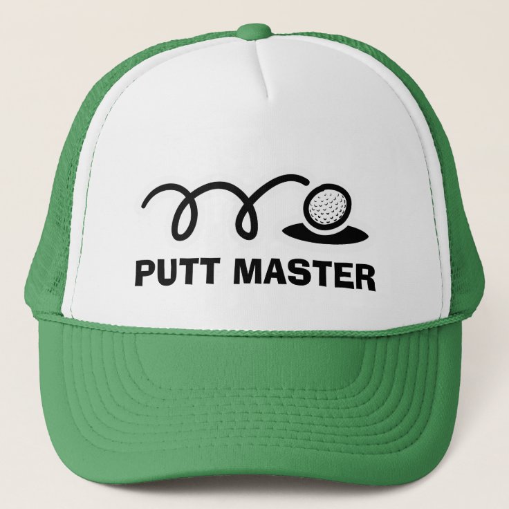 Funny golf hats Putt Master Zazzle