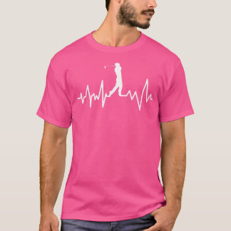 Funny Golf Heartbeat Fathers Day  T-Shirt
