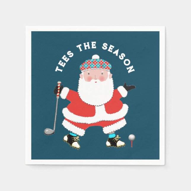 Funny Golf Holiday Napkins (Front)