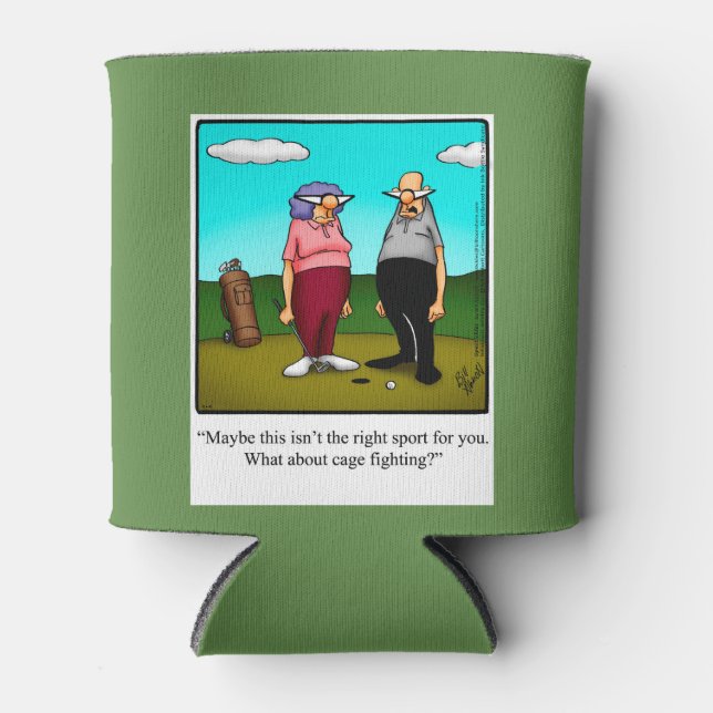 Funny Golf Humor Beer Cosy Can Cooler (Front)