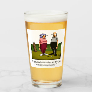 Funny Golf Humor Beer Glass