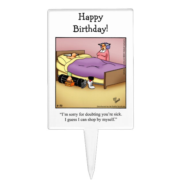 Funny Golf Humor Birthday Cake Topper (Front)
