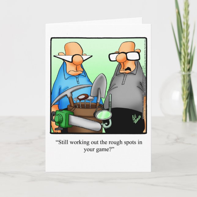 Funny Golf Humor Birthday Greeting Card (Front)